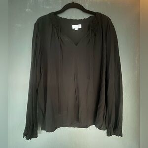 Velvet by Graham and  Spencer black long sleeve blouse